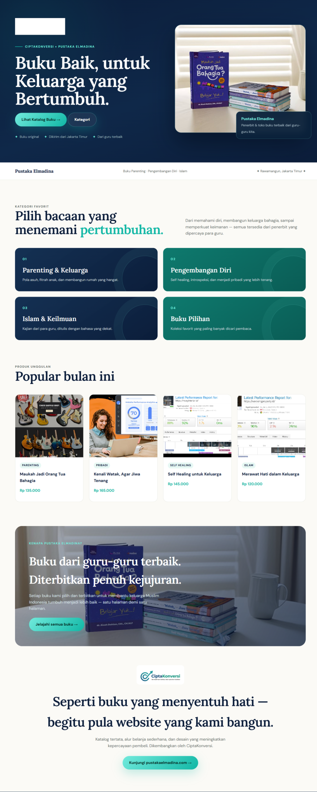 Contoh halaman yang nyambung dengan iklan Google Ads